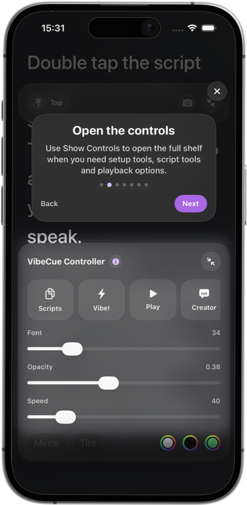 Vibe Suite - The home of VibeCue for iOS, the teleprompter app built around natural voice tracking!